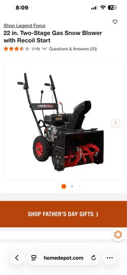 Legend Force Snow Blower