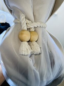 Luxury Blackout Curtains Sheer With Magnetic Rope Ties