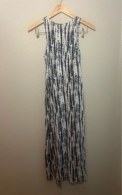 H&M Blue & White Tie-Dye Sleeveless Maxi Dress – XS