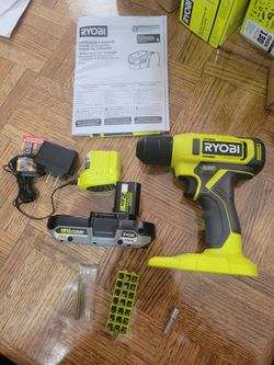 NEW Ryobi ONE+ 18V 3/8" Drill/Driver Kit with 2Ah Battery & Accessories