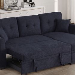 New!  Reversible Sectional Sofa Bed, Sofabed, Sectional, Sectionals, Couch, Sofa, Sectional Sofa With Storage Chaise, Sectional Couch, Sleeper Sofa.