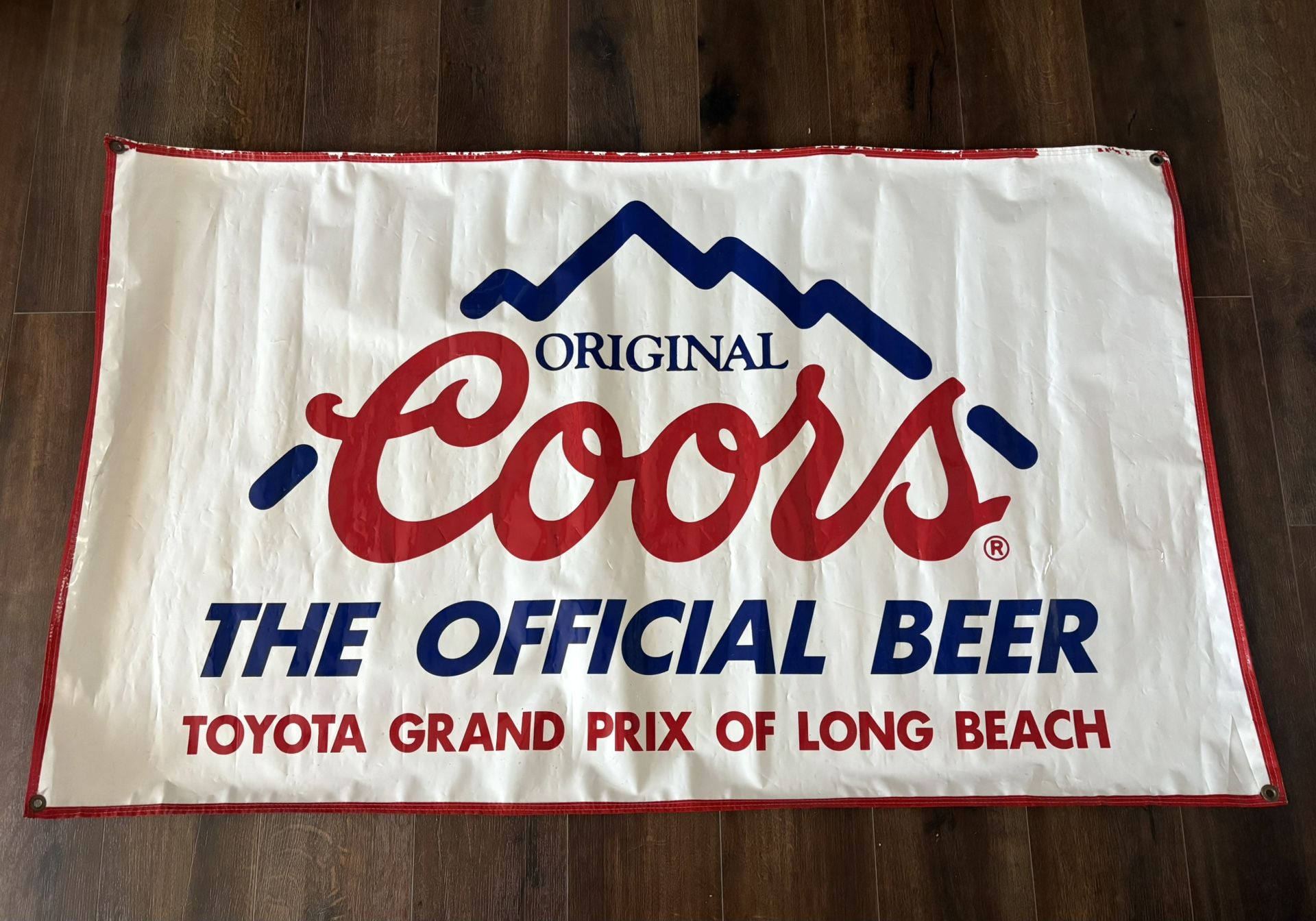 Vintage Long Beach Grand Prix Vinyl Banner