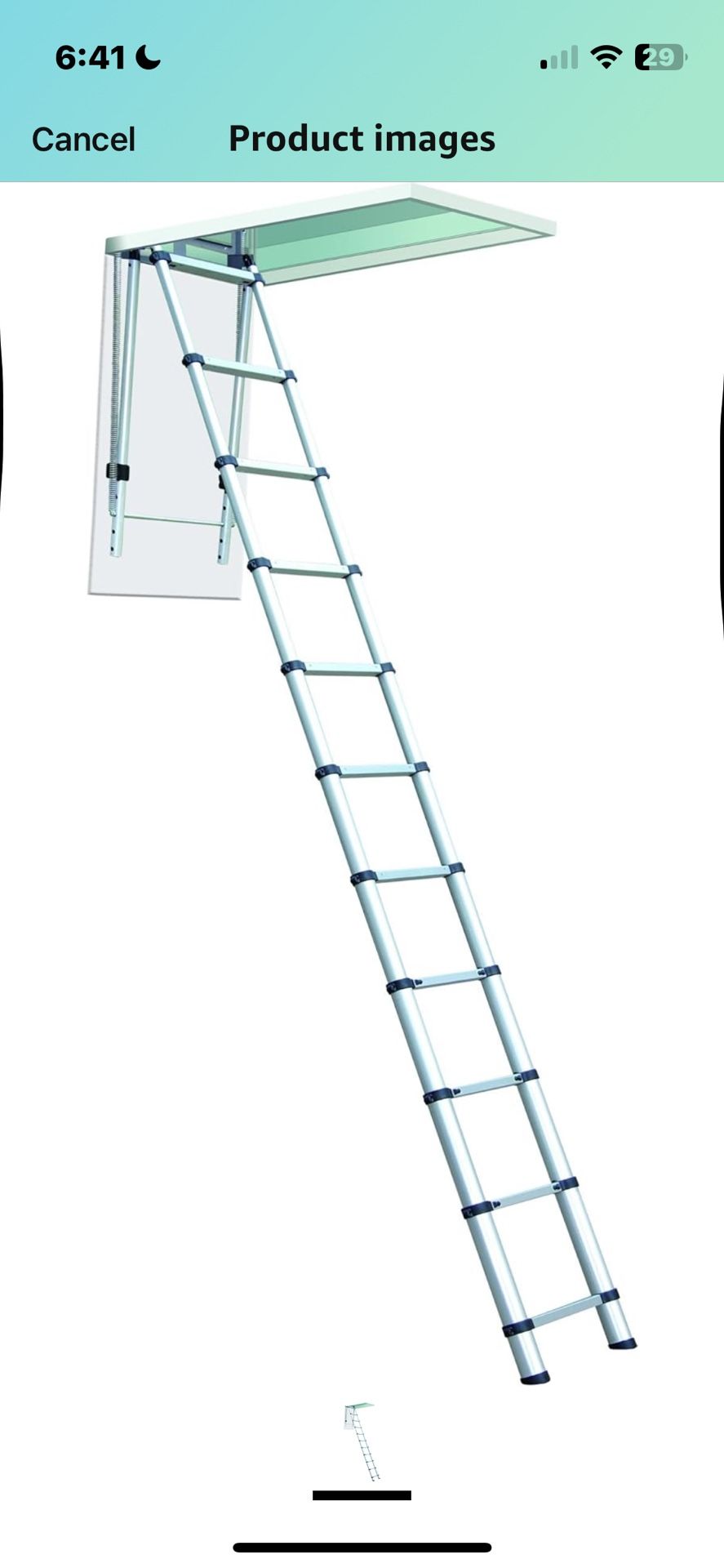 ON FLASH SALE 🔥🔥🔥‼️‼️‼️ Telesteps 1000L OSHA Compliant 8-10 ft Ceiling Heights Telescoping Attic or Loft Retracting Ladder (Without Door)
