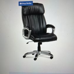 LIKE NEW - Black Leather Executive Chair