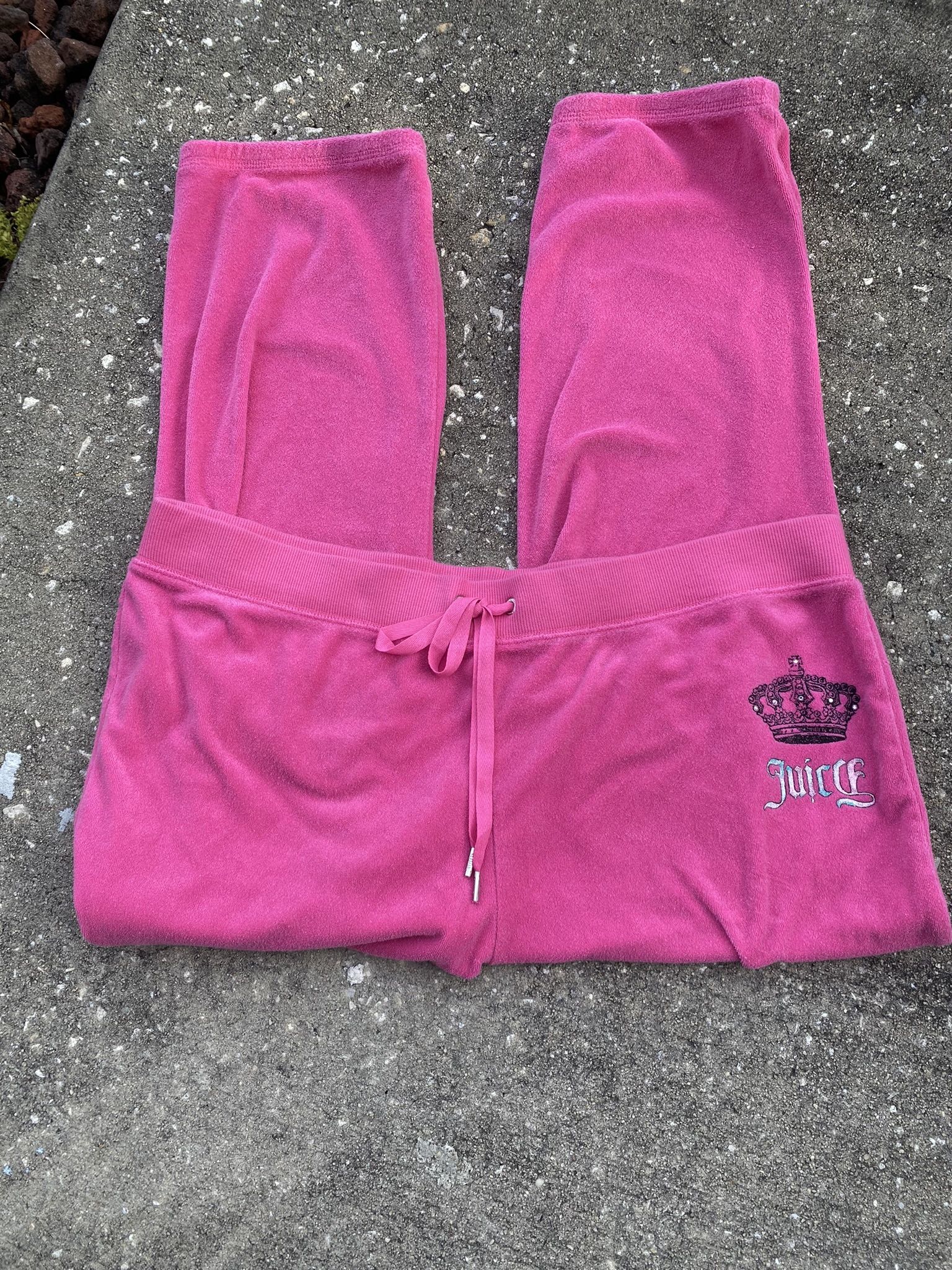 Juicy Couture Terry Cloth Hot Pink Sweat Pants/capris