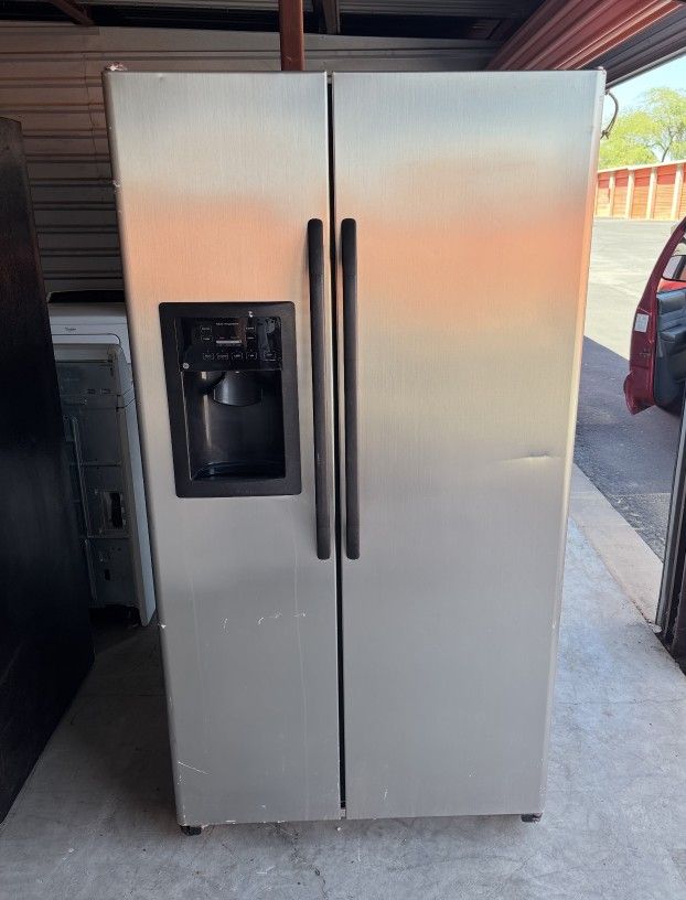 GE Stainless Steel Refrigerator And Freezer