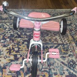 Pink Radio Flyer Kids Classic Steel Framed Tricycle with Handlebar Bell