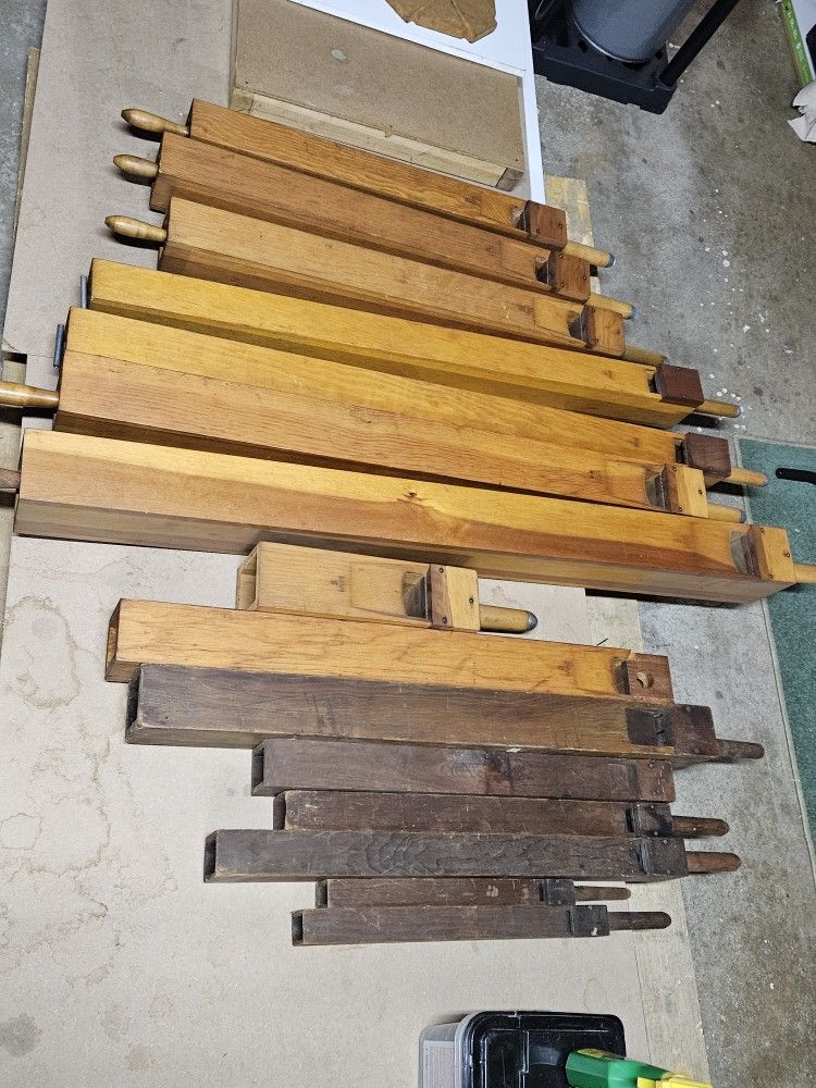 Lot Of 15 Vtg Organ Pipes.. Largest Over 5'L