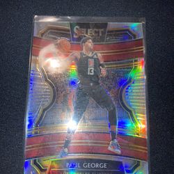 2019-20 Panini Select #99 Paul George Silver Prizm Concourse 