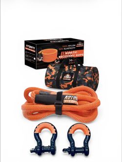 AUTOBOTS Kinetic Recovery Rope 1" x 20' (48,000lbs) with 2 D-rings
