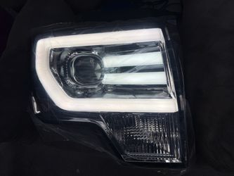 09-14 Ford F-150 Smoke Clear LED Strip Headlights