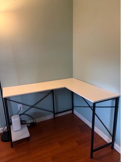 White L-Shaped Corner Desk