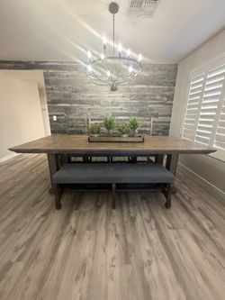 Dinning table with chairs and bench