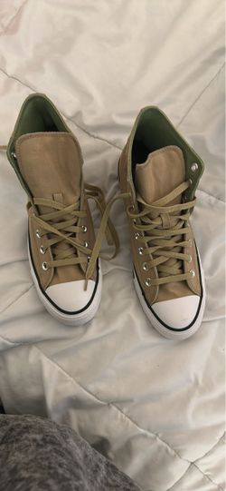 Converse Chuck Taylor All Star Stitched Patch in "Khaki Brown / Green" color-way Size US 8