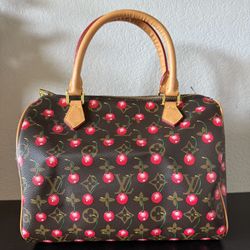 Louis Vuitton Takashi Murakami Bag Cherry Monogram LV Purse  
