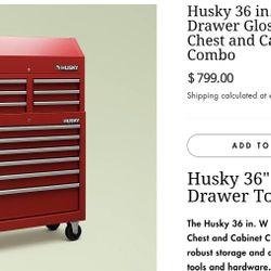Husky 36"12- Drawer Tool Chest