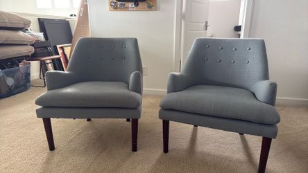 Accent Chairs - Midcentury Blue