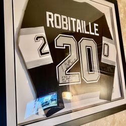 🐐 Luc Robitaille Signed Los Angeles Kings Authentic Jersey Multi Stat PSA Authentication 🔥