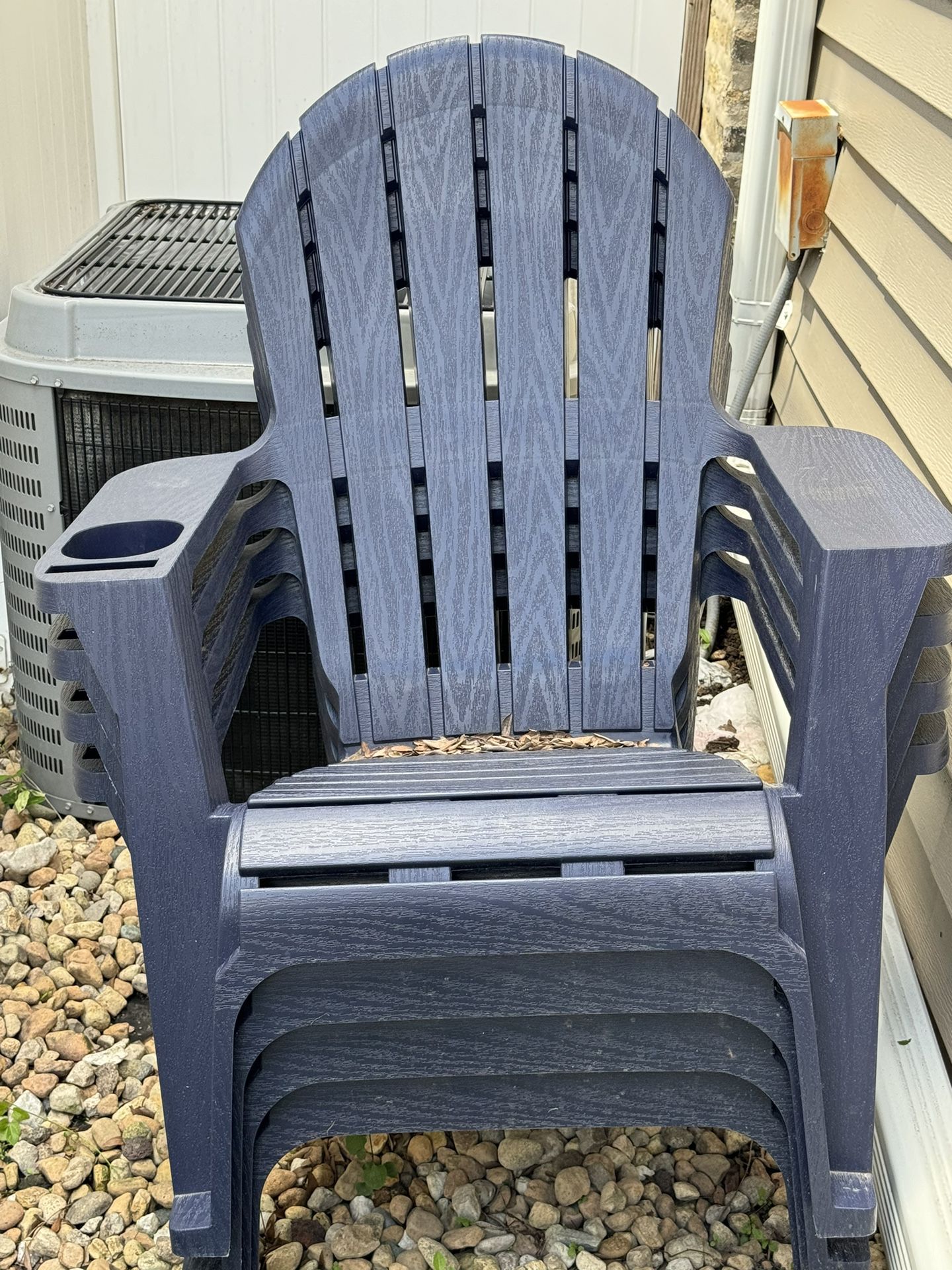 4 - Blue Adirondack Chairs