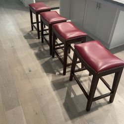 Red Stools Counter height