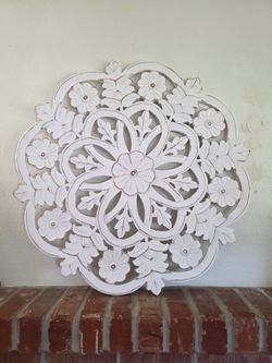 White Distressed Wooden Wall Decor – Farmhouse / Boho Style