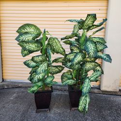Artificial Potted Plant Tall 4 Feet Set of 2
