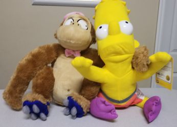 Bart and monkey teddy