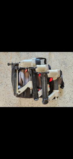 Porter cable. ,Quarter inch Crown staple gun. Finish nailer and trim nailer.