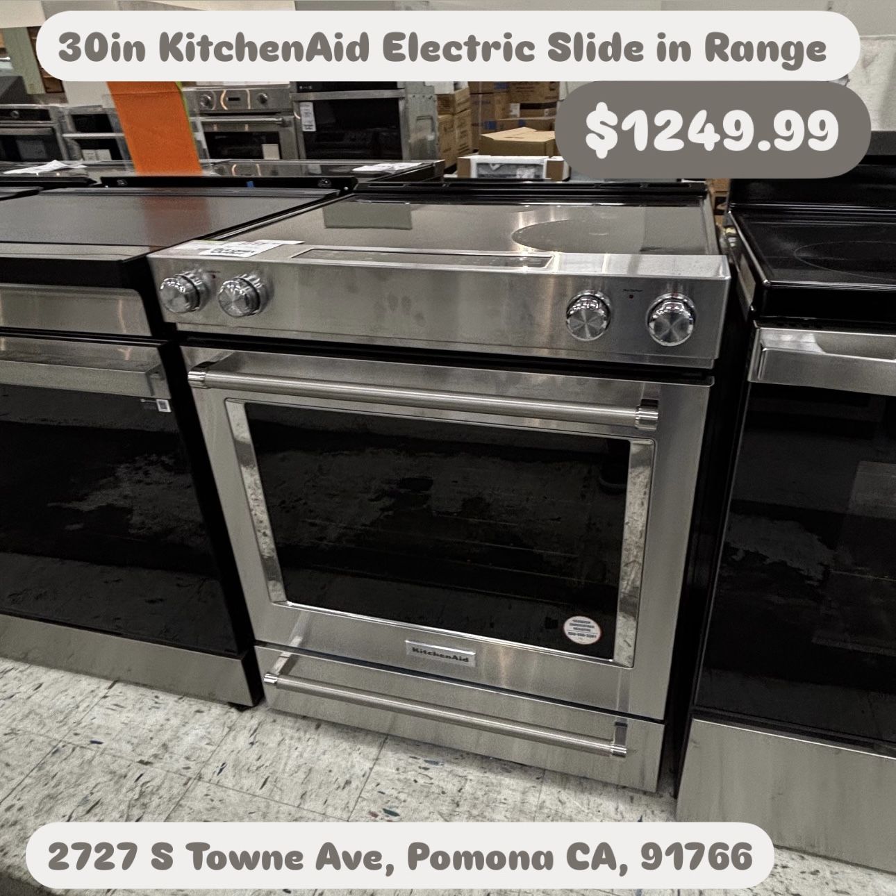 KitchenAid 30 In Slide In Electric Range