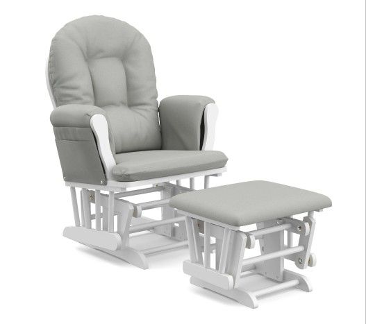 Hoop glider with ottoman