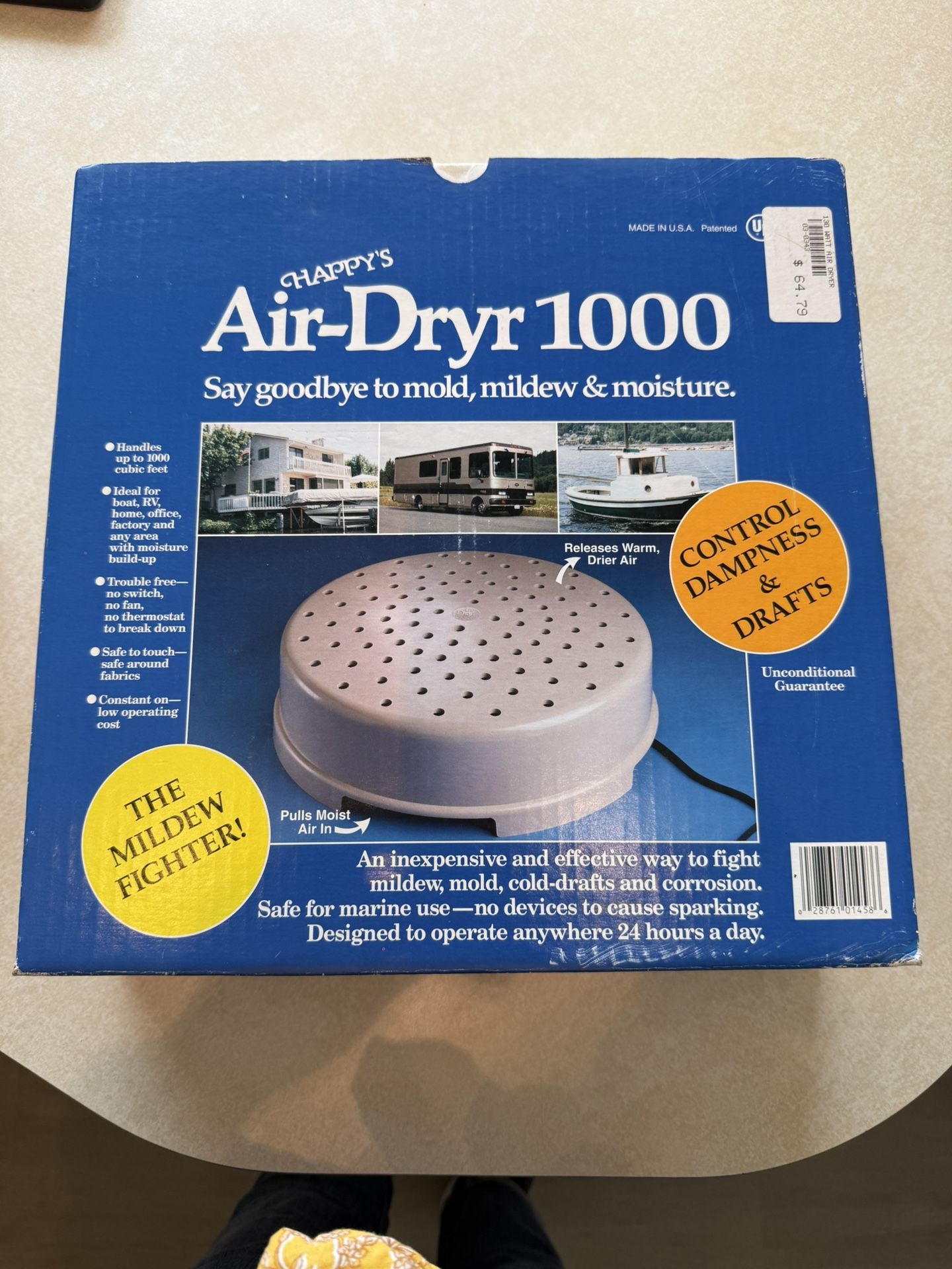 Air Dryer 1000 Quiet Dehumidifier For Boats, RV’s And More