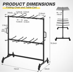 [RACK ONLY!] FOLDING CHAIR/TABLE RACK (can fit up to 84 chairs or 42 chairs and 12 tables, 800 lb capacity)