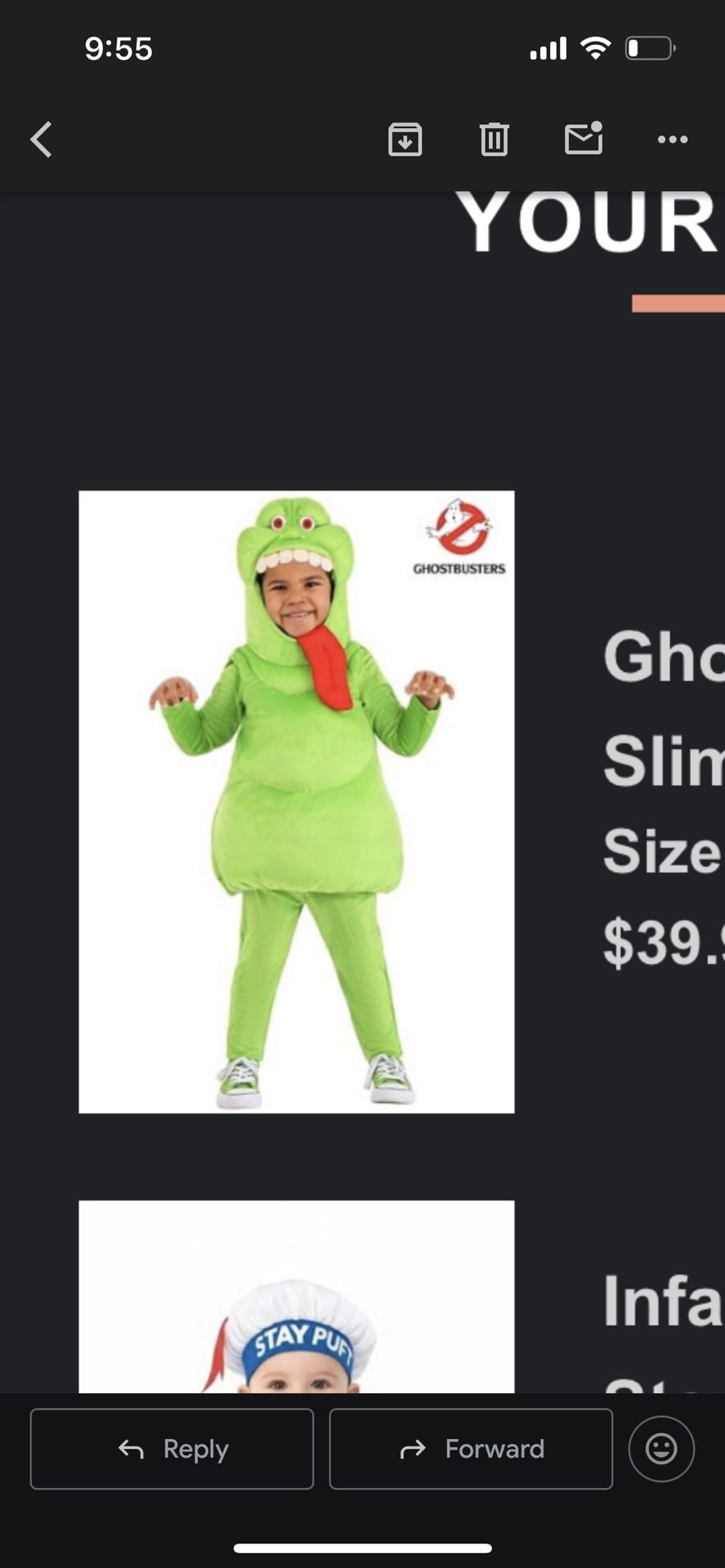 toddler ghost buster slimer costume