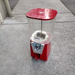 Oak 50 Cent Candy Gumball Coin Quarter Machine Dispenser 