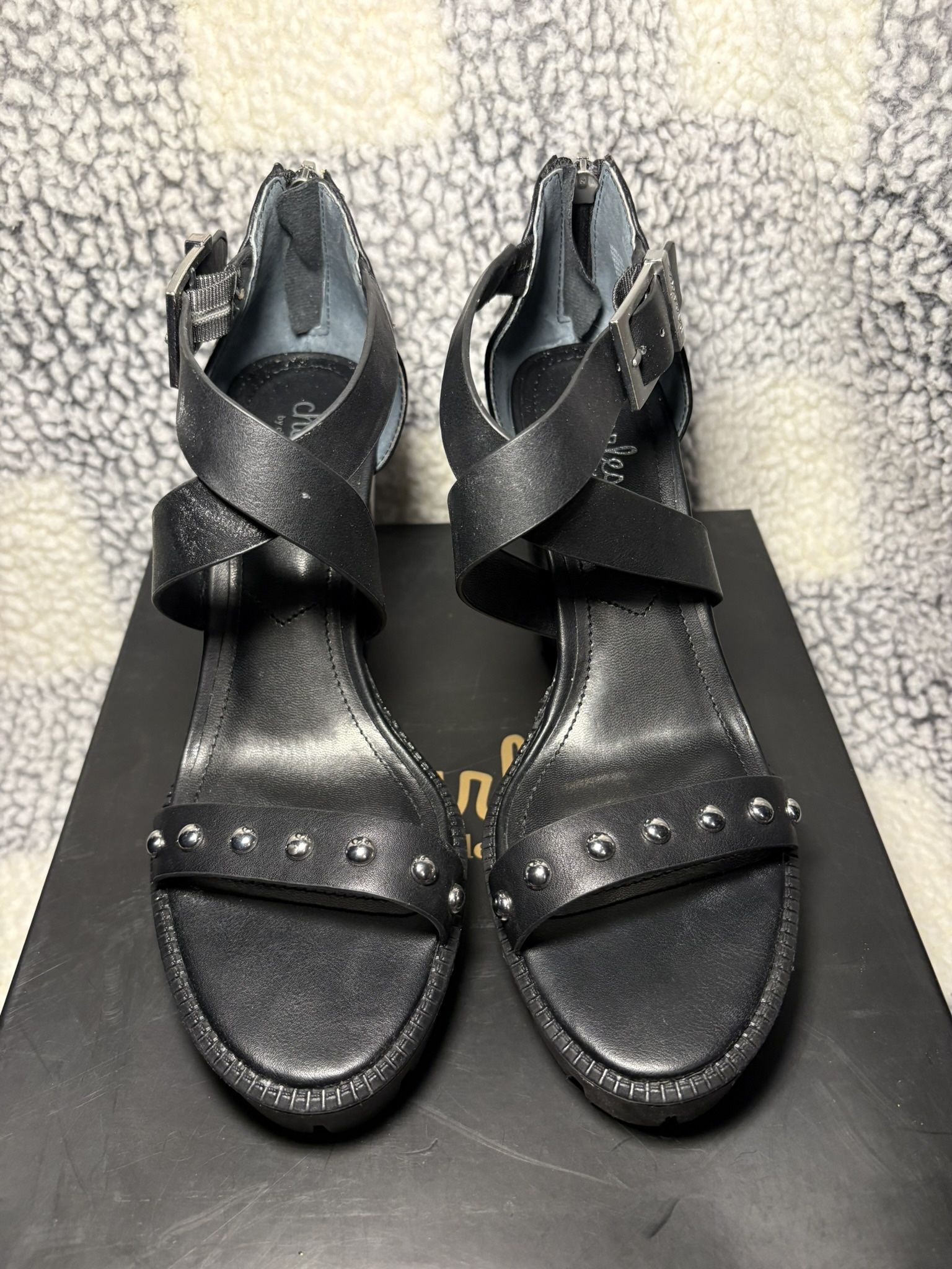 Platform “Rocker” Heel with straps & buckles