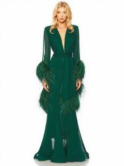Bronx & Banco - SOLD OUT - Geisha V-Neck Gown in Green – Worn 1X Like Brand New! Revolve Top Seller