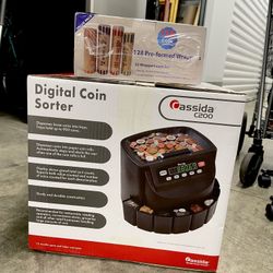 Cassida C200 Digital Coin Sorter with Coin Wrappers 
