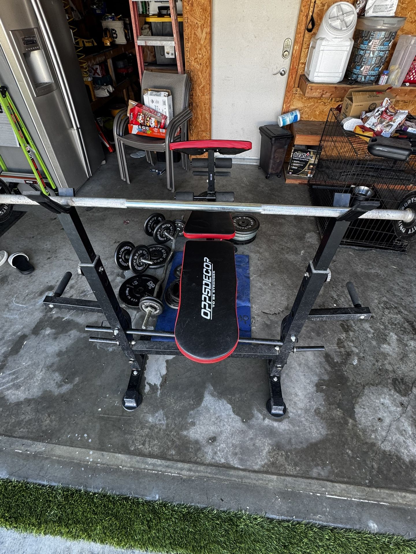 325lbs Of Weights And Bench