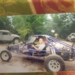 Factory Sand Rail Frame And Baja Woods Car Mega VW Air Cooled Parts Half Built Motor 