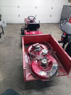 It does not start right now Red Riding Lawn Mower with Mower Deck