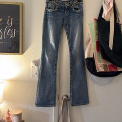 Miss Me Bedazzled Low-Rise Jeans – Size 25