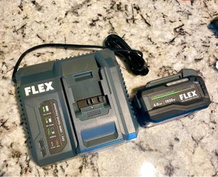 Flex charger rapid  and 6ah battery all new