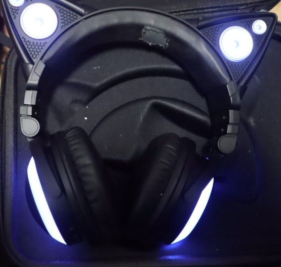 Brookstone Wireless Cat Ear Headphones And Speakers 