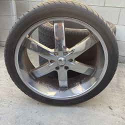 295/35R24 Chevy Siverado 2005 Good Condition 4 Mons Used 3 Rins 4 Tires $350
