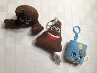 SHOPKINS PLUSH HANGERS/Poop Keychain