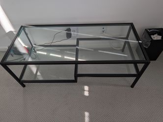 3 tier glass table