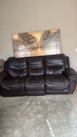 Recliner Leather Couch