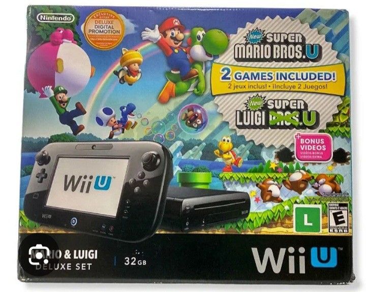 Nintendo Wii With Mario Game And Wheel Included