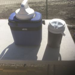 Two Cold Drink Coolers Great For Camping Or Events