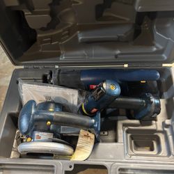 Ryobi Combo Drill And Saw Set.